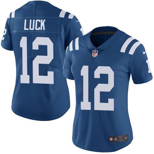 Indianapolis Colts #12 Limited Andrew Luck Royal Blue Nike NFL Home Women JerseyVapor Untouchable jerseys->youth nfl jersey->Youth Jersey
